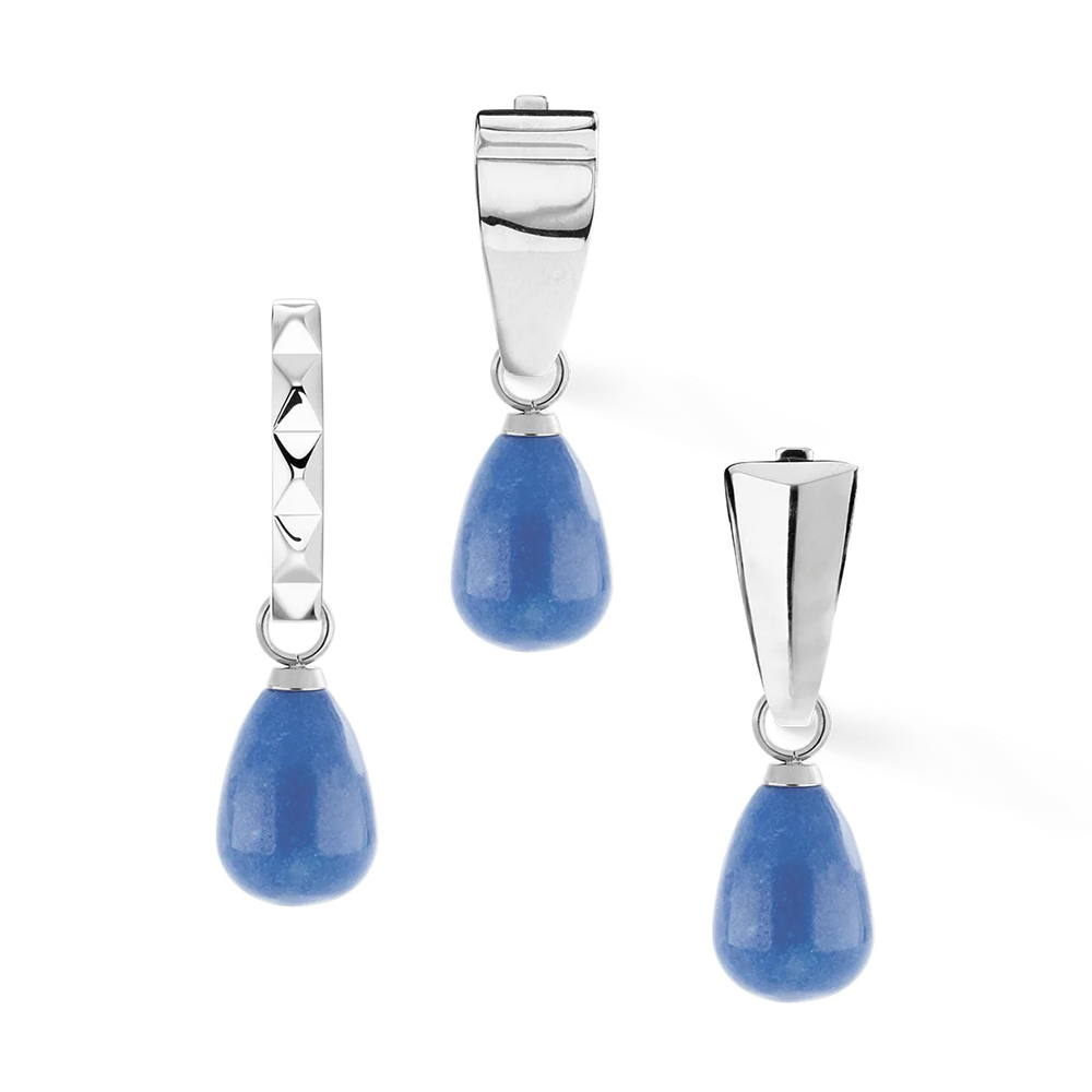 Coeur de Lion Шармы на серьги Silver-Blue Арт.: 0050/44-0717