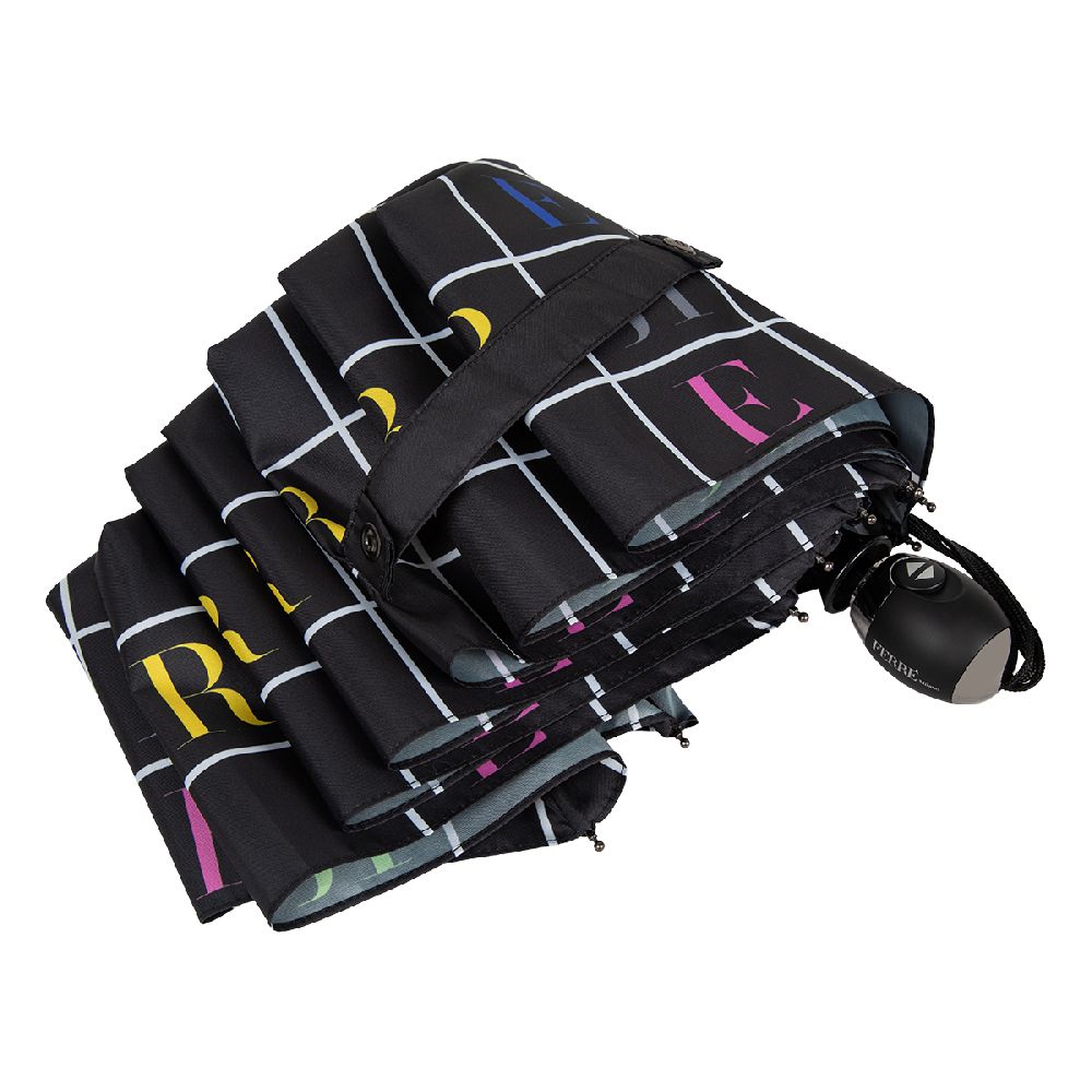 Ferre Milano Зонт складной Ferre 6034-OC Letters Black  product-3719 Арт.: product-3719