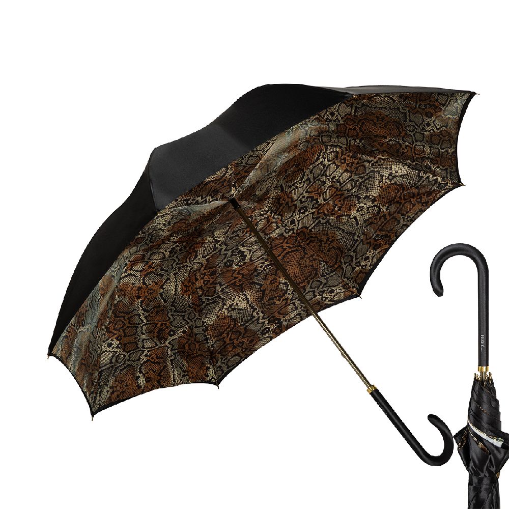 Ferre Milano Зонт-трость Ferre 1655-LM Serpente Black Atlas  product-3723 Арт.: product-3723