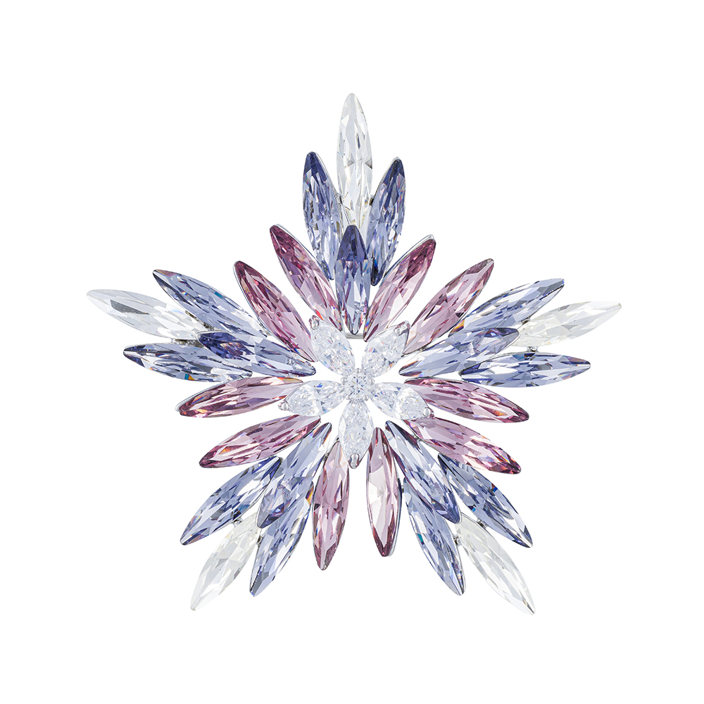 Fiore Luna Брошь СНЕЖИНКА  Zircon+crystal Арт.: XR1279B2 V/S