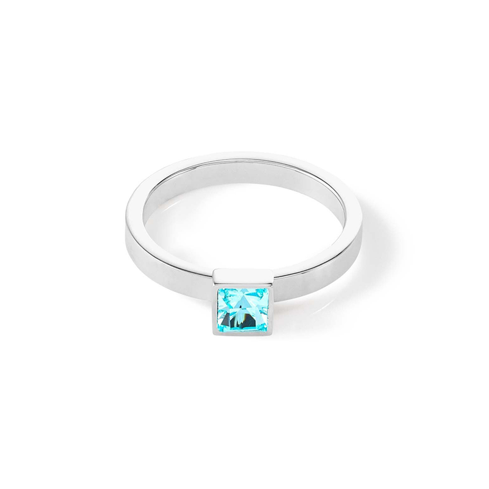 Coeur de Lion Кольцо Aqua-Silver 18 мм Арт.: *0501/40-2017 56