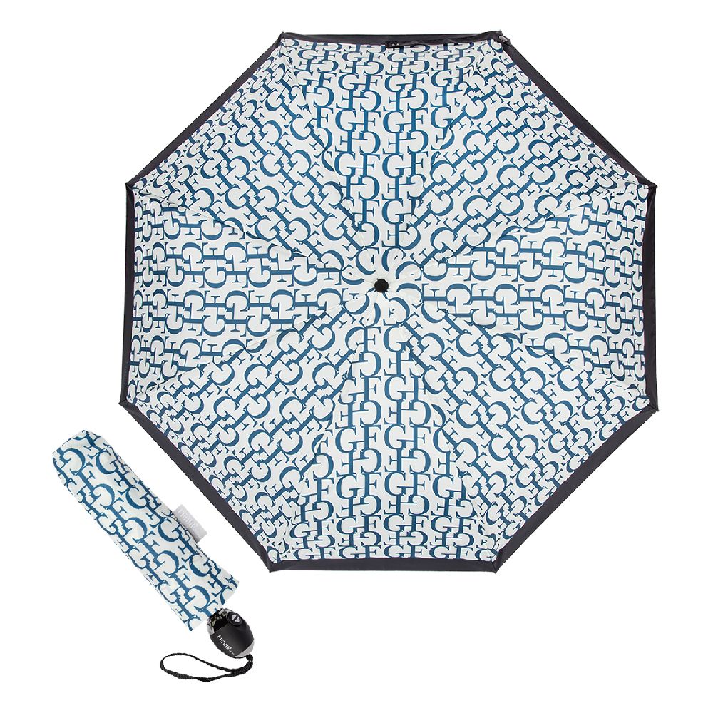 Ferre Milano Зонт складной Ferre 6034-OC Logo Blu  product-3941 Арт.: product-3941