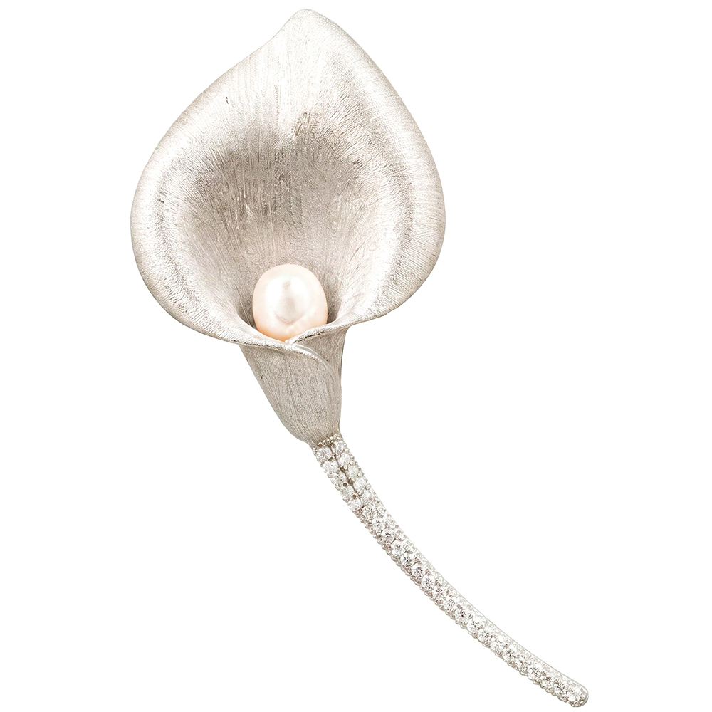 Fiore Luna Брошь Калла freshwater pearl Арт.: XR16645 S