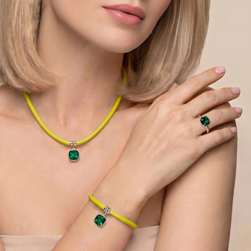 Fiore Luna Кольцо Majestic Green Арт.: K2506.17 G/S