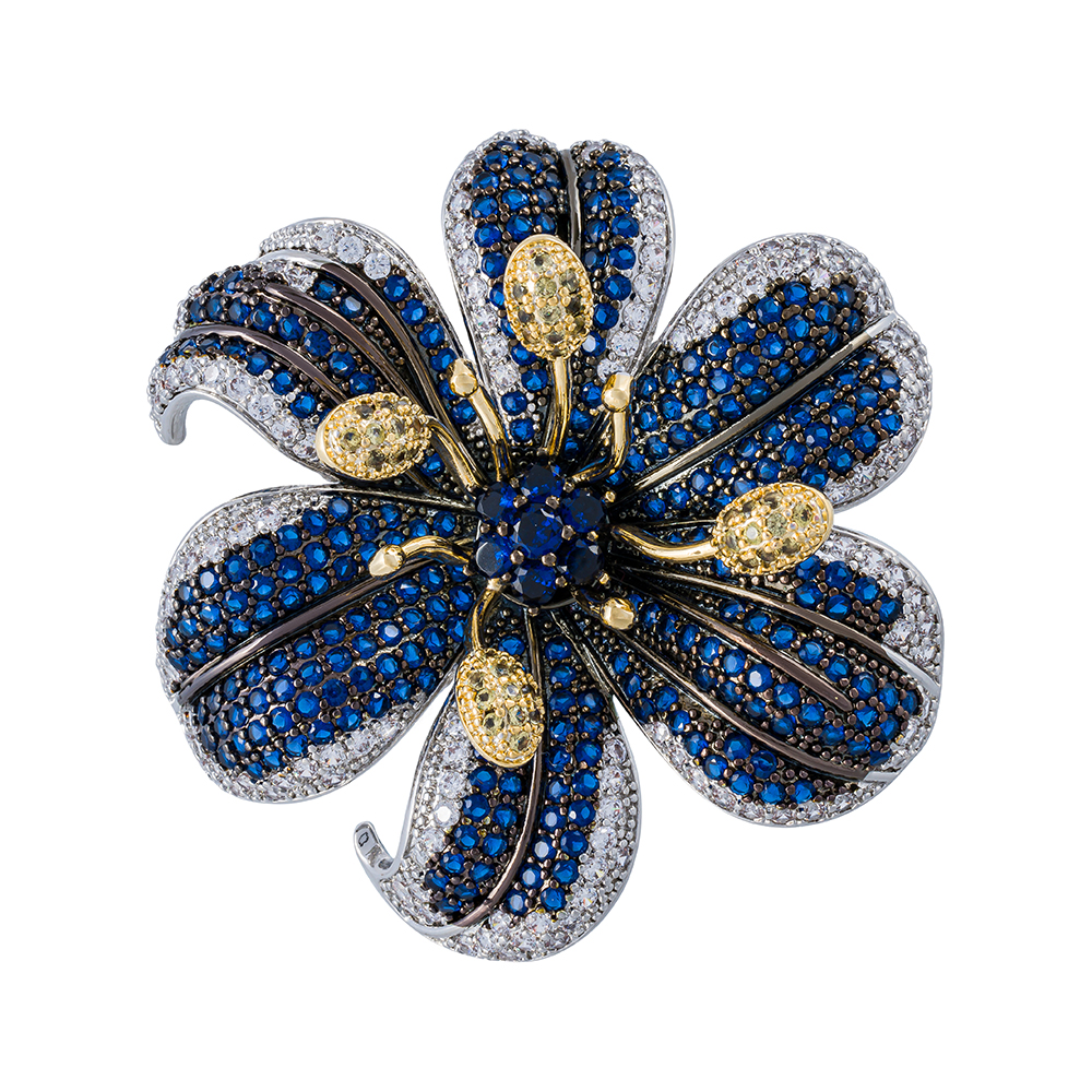 Fiore Luna Брошь ВИОЛА Zircon Арт.: XR04099H1 BL/S