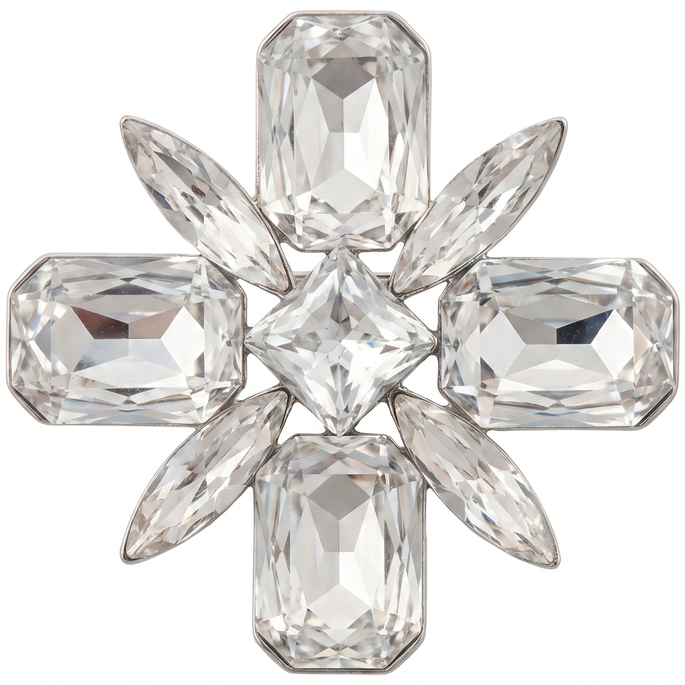 Fiore Luna Брошь Muse white crystal Арт.: BR14703 BW/S