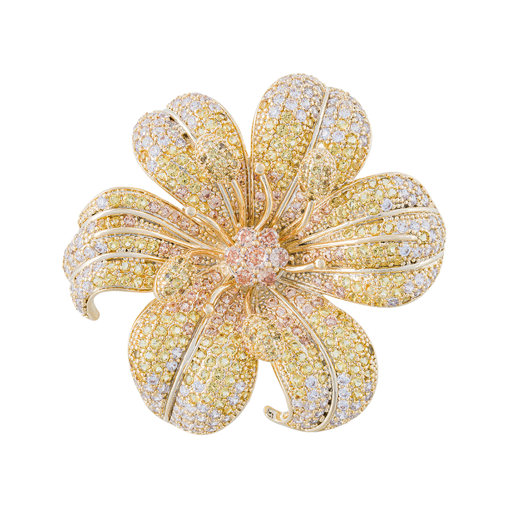 Fiore Luna Брошь ВИОЛА Zircon Арт.: XR04099 G