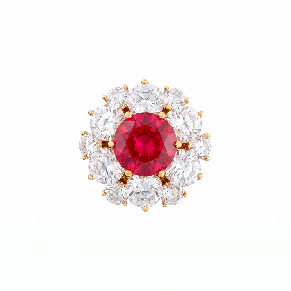 Fiore Luna Брошь Кристалл Zircon+магнит Арт.: XR12099A3 R/G