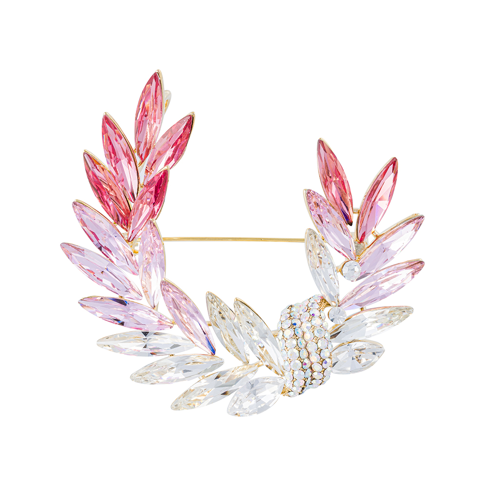 Fiore Luna Брошь КРЫЛЬЯ Zircon+cryastal Арт.: XR12879 R/G