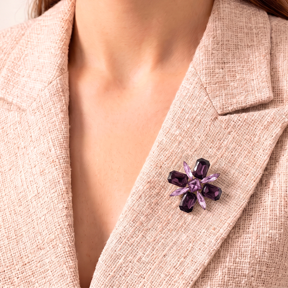 Fiore Luna Брошь Muse crystal violet Арт.: BR14703 V/S