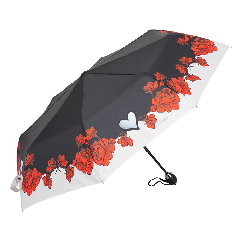 Ferre Milano Зонт складной Ferre 6002-OC Heart/Roses  product-3850 Арт.: product-3850