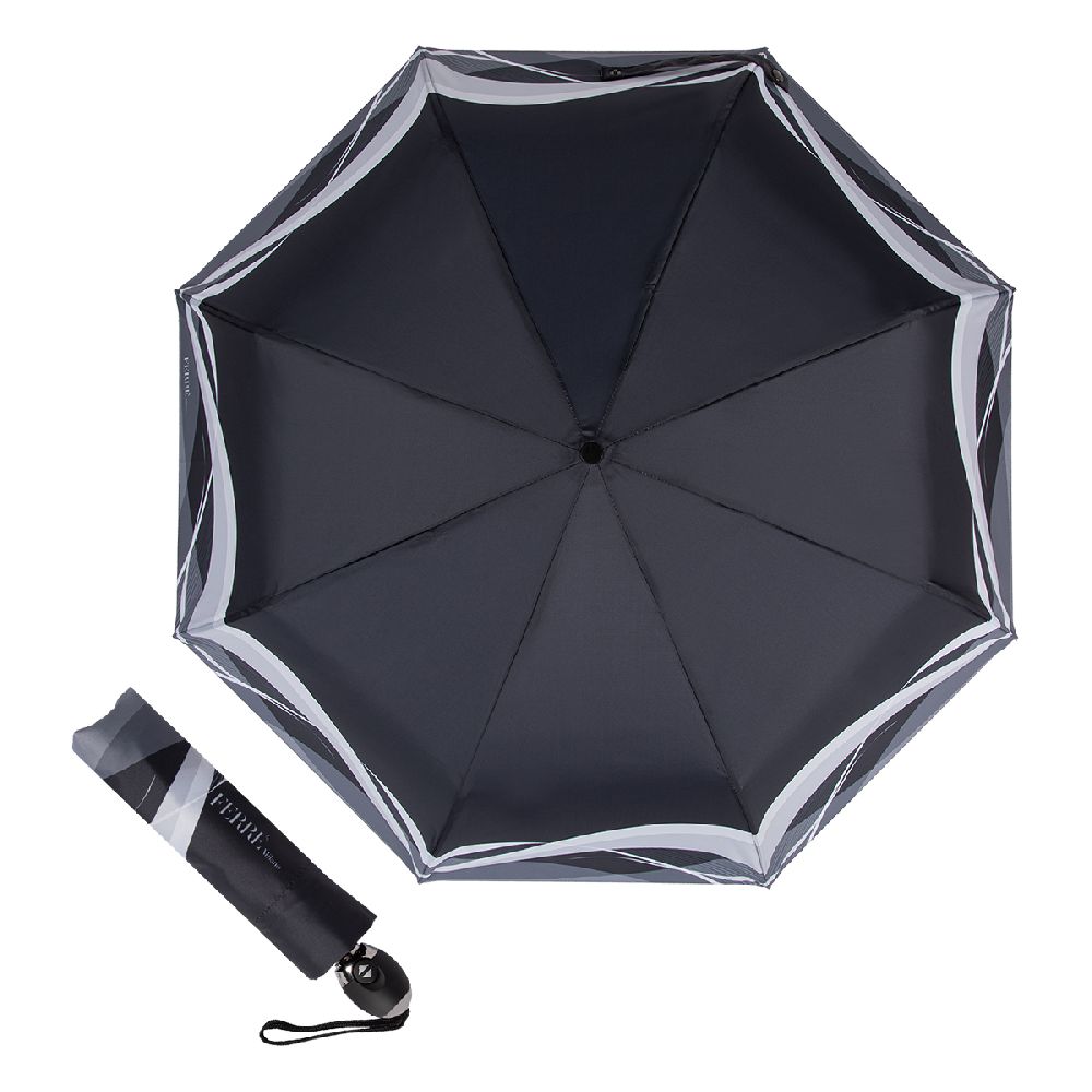 Ferre Milano Зонт складной Ferre 6009-OC Onda Black  product-3944 Арт.: product-3944