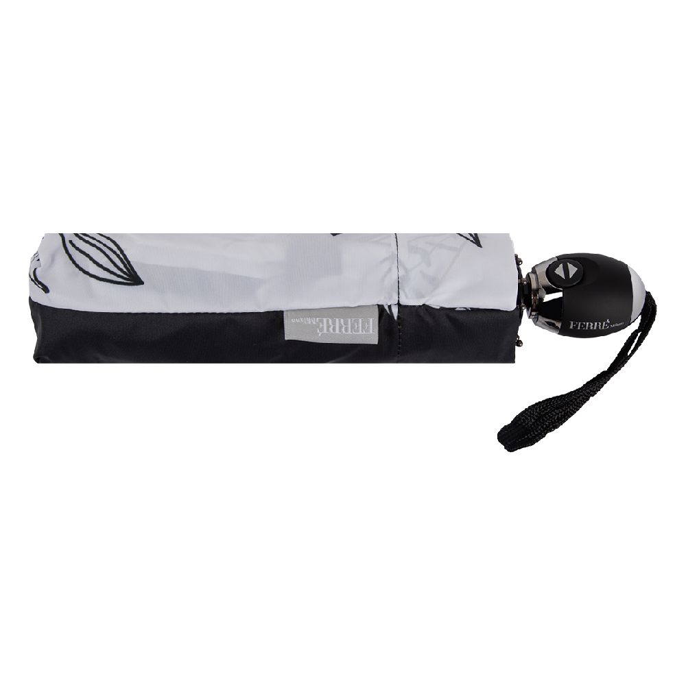 Ferre Milano Зонт складной Ferre 6002-OC Leaf Black/White  product-3861 Арт.: product-3861