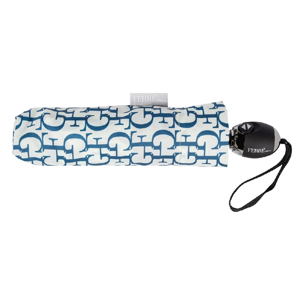 Ferre Milano Зонт складной Ferre 6034-OC Logo Blu  product-3941 Арт.: product-3941