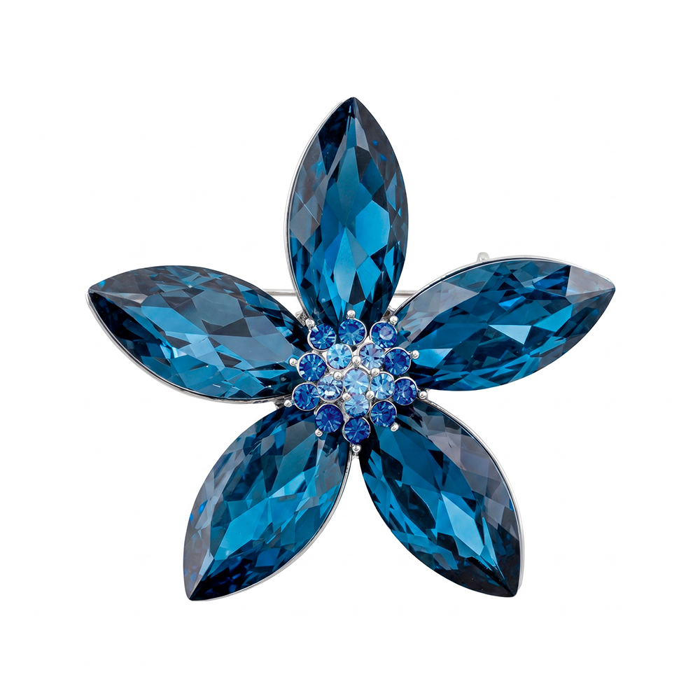 Fiore Luna Брошь Цветок с пятью лепестками Арт.: BR14494 BL/S