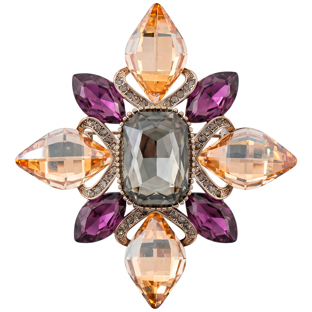 Fiore Luna Брошь Icon crystal violet Арт.: BR14908 V/S