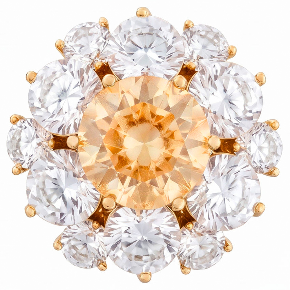 Fiore Luna Брошь Кристалл Zircon+магнит Арт.: XR12099A4 BR/G