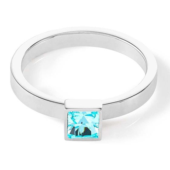 Coeur de Lion Кольцо Aqua-Silver 18 мм Арт.: *0501/40-2017 56