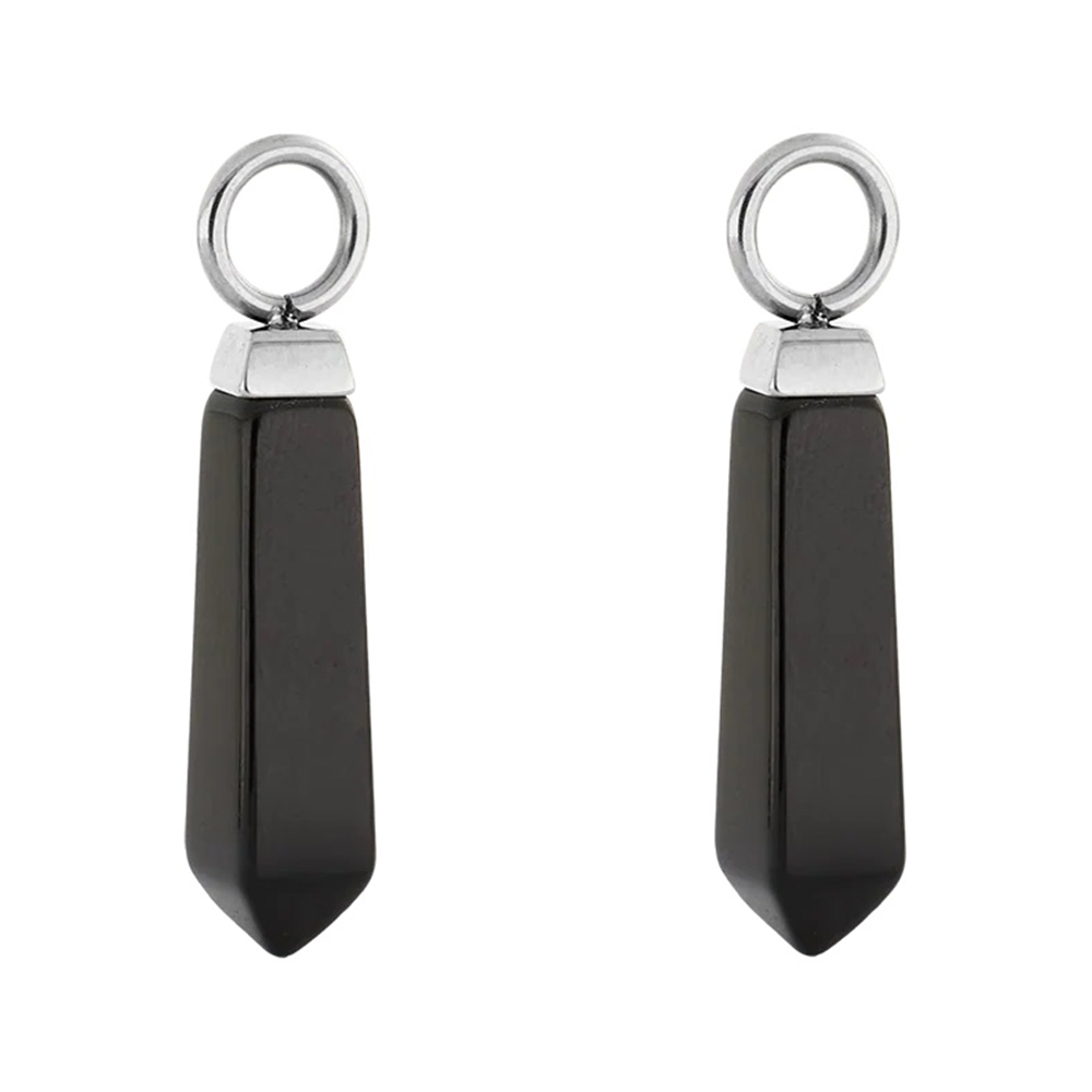 Coeur de Lion Шармы на серьги Silver-Black Арт.: 0051/44-1317