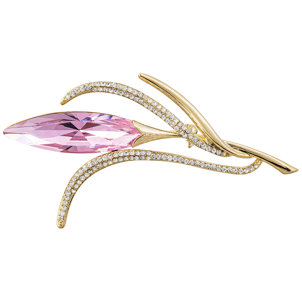 Fiore Luna Брошь Elegant crystal flower Арт.: BR14998 R/G