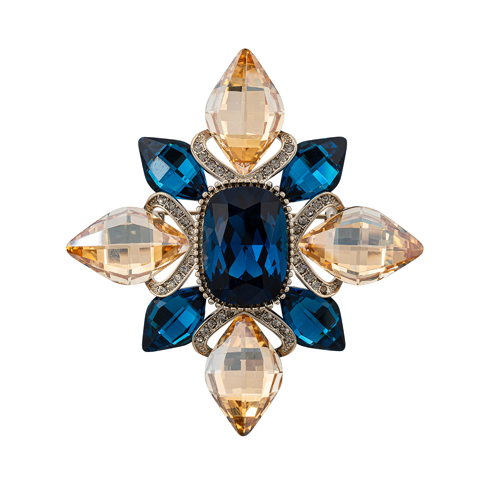 Fiore Luna Брошь Icon crystal blue Арт.: BR14908 BL/S