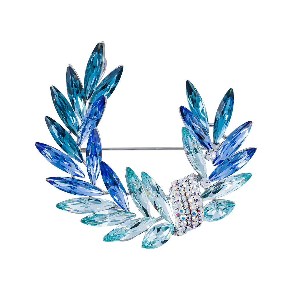 Fiore Luna Брошь КРЫЛЬЯ Zircon+crystal Арт.: XR12879 BL/S