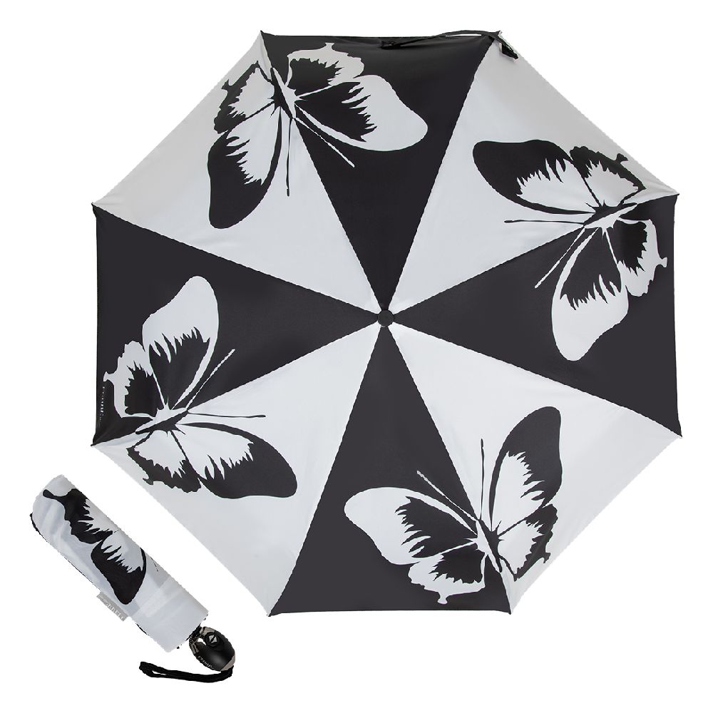 Ferre Milano Зонт складной Ferre 6009-OC Butterfly Black/White  product-3716 Арт.: product-3716