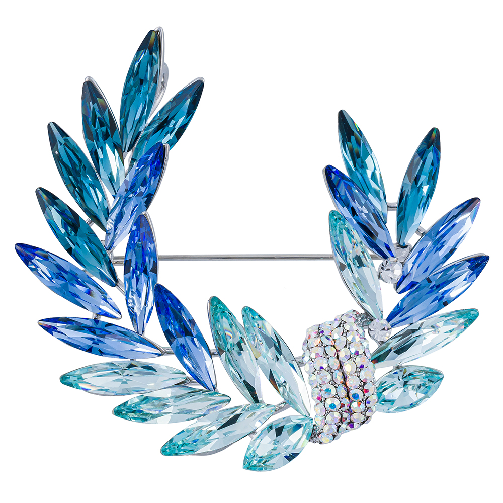 Fiore Luna Брошь КРЫЛЬЯ Zircon+crystal Арт.: XR12879 BL/S