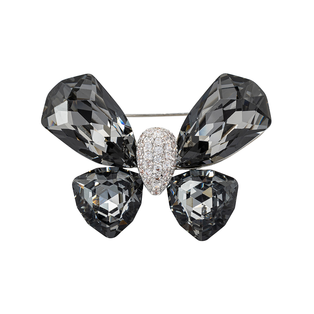Fiore Luna Брошь Бабочка crystal gray Арт.: XR12803 BW/S