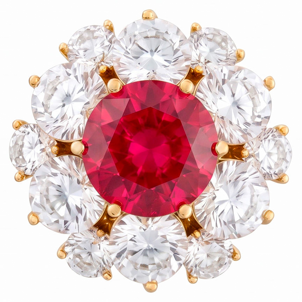 Fiore Luna Брошь Кристалл Zircon+магнит Арт.: XR12099A3 R/G