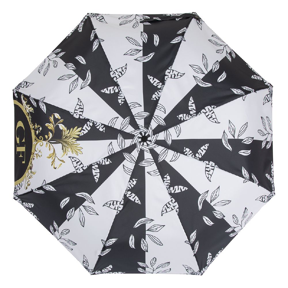 Ferre Milano Зонт складной Ferre 6002-OC Leaf Black/White  product-3861 Арт.: product-3861