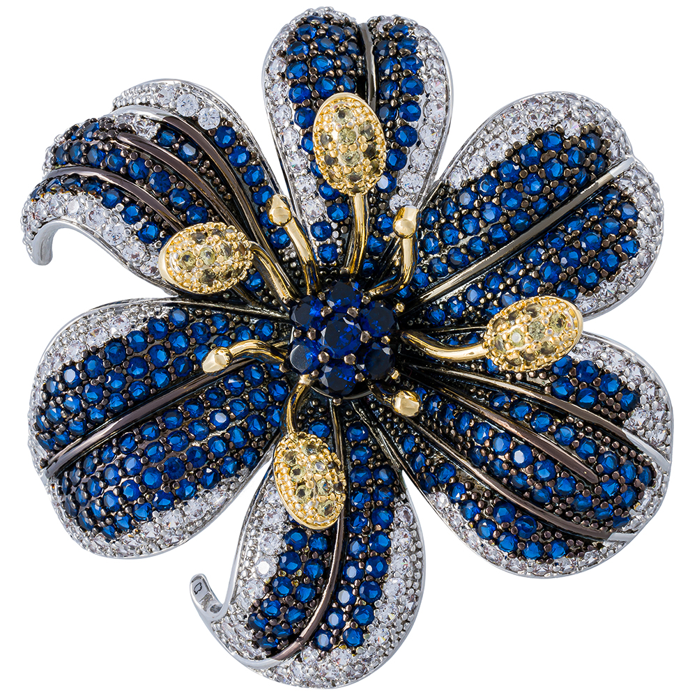 Fiore Luna Брошь ВИОЛА Zircon Арт.: XR04099H1 BL/S