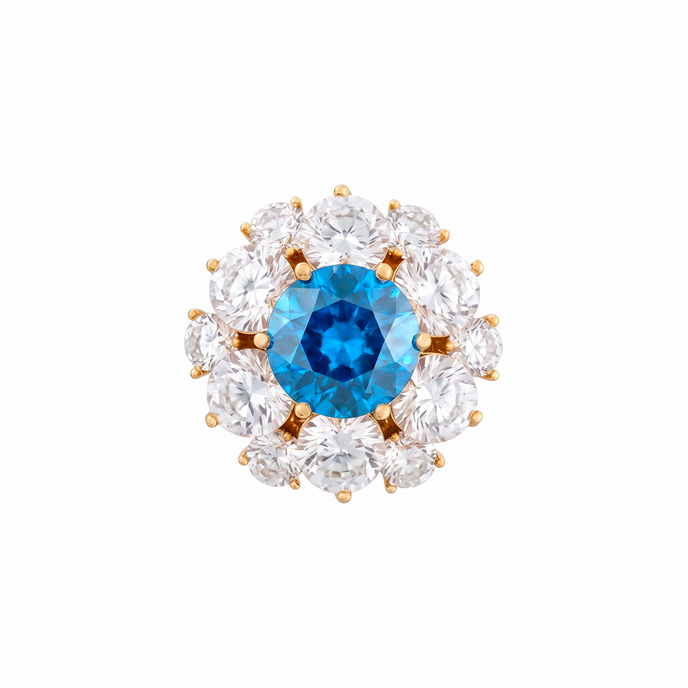 Fiore Luna Брошь Кристалл Zircon+магнит Арт.: XR12099A4 BL/G