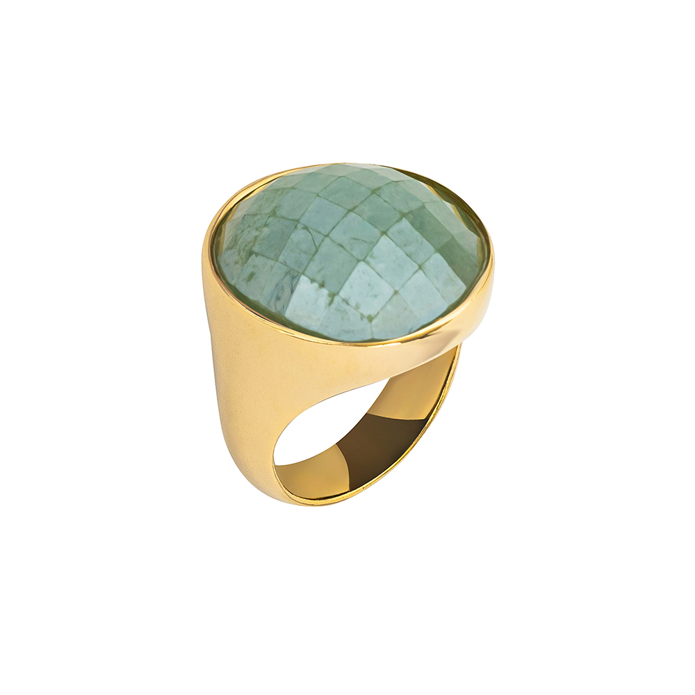 Possebon Кольцо pearl green quartz 16.5 мм Арт.: K1155.16/16.5 G/G