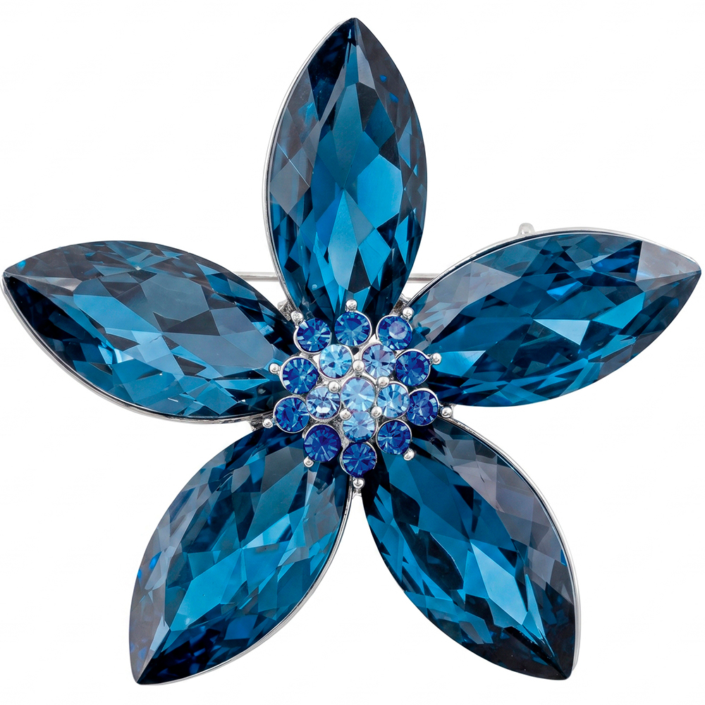 Fiore Luna Брошь Цветок с пятью лепестками Арт.: BR14494 BL/S