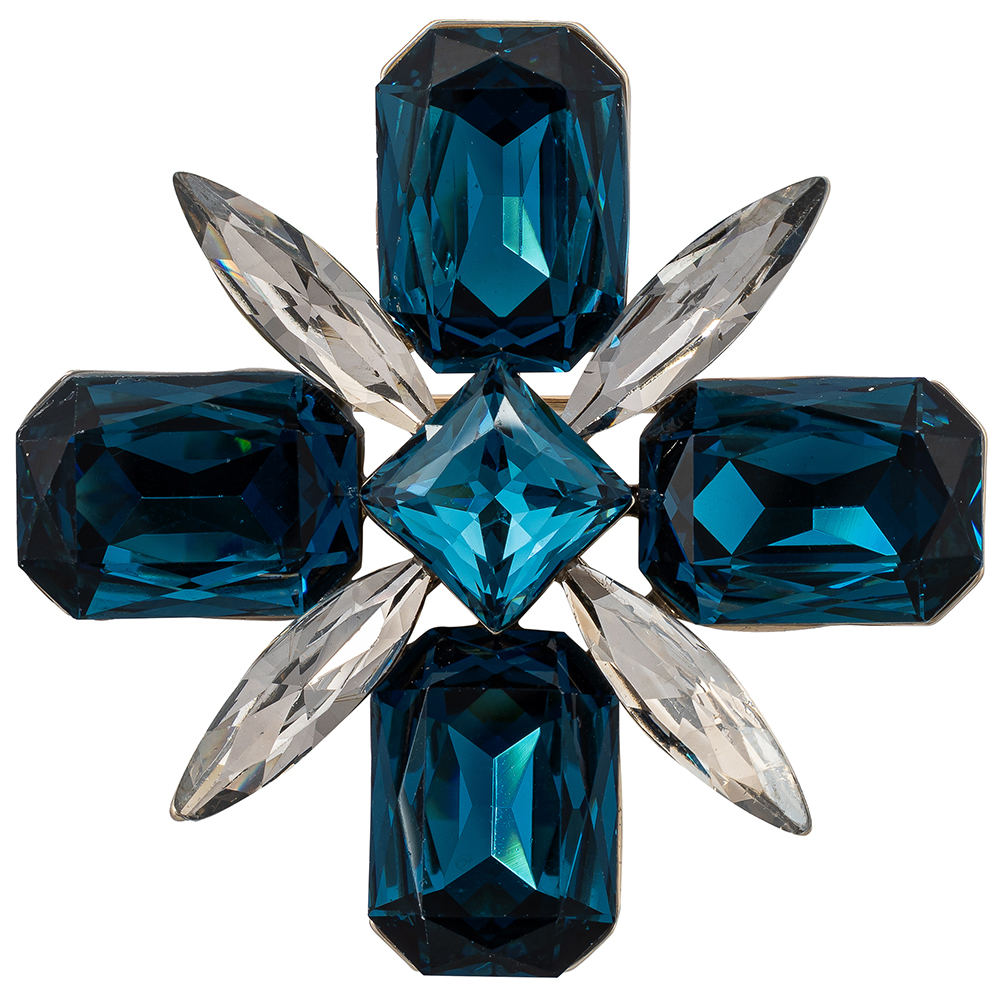 Fiore Luna Брошь Muse crystal blue Арт.: BR14703 BL/S