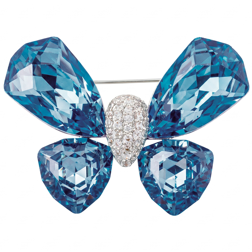Fiore Luna Брошь Бабочка crystal blue Арт.: XR12803 BL/S