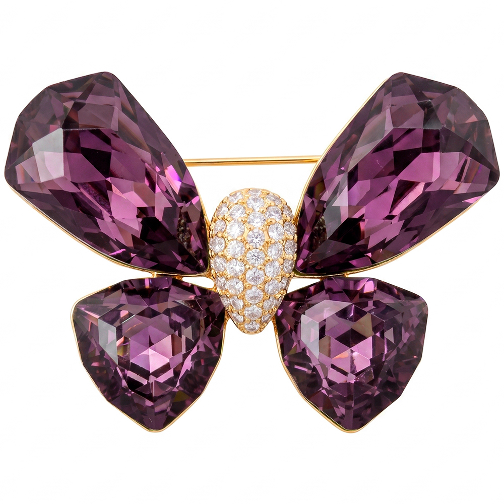 Fiore Luna Брошь Бабочка crystal violet Арт.: XR12803 V/G