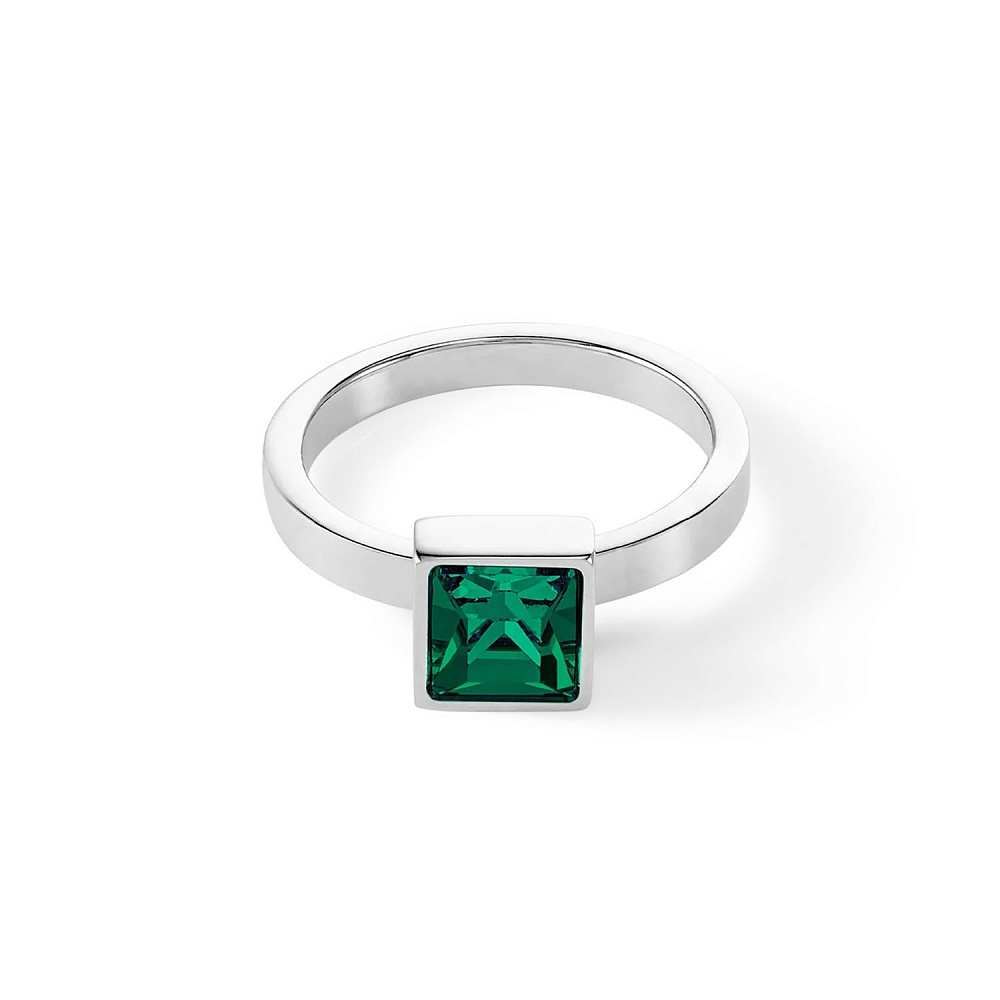 Coeur de Lion Кольцо Dark green-silver 17.2 мм Coeur de Lion *0500/40-0548 54 Арт.: *0500/40-0548 54