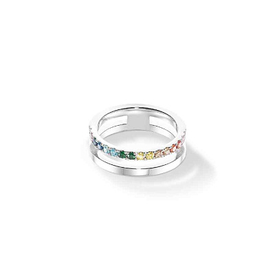 Кольцо Multicolour Silver Coeur de Lion 0136/40-1517 58 0136/40-1517 58 