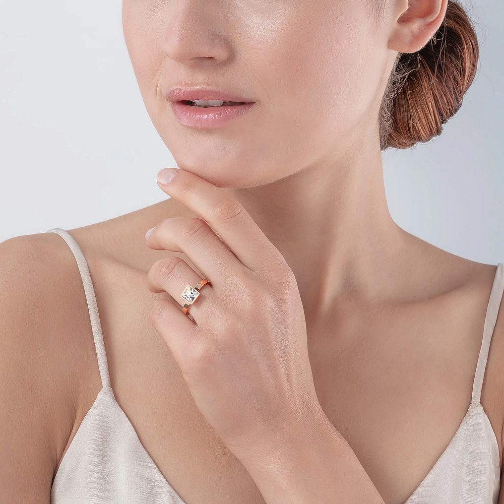 Coeur de Lion Кольцо Brilliant Square Rose Gold Coeur de Lion *0500/40-1822 56 Арт.: *0500/40-1822 56
