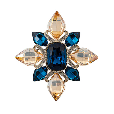 Брошь Icon crystal blue BR14908 BL/S 