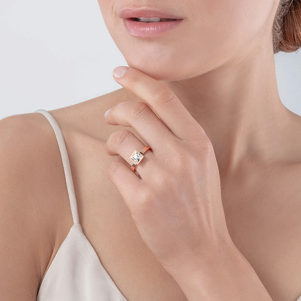 Coeur de Lion Кольцо Brilliant Square Rose Gold Coeur de Lion *0500/40-1822 54 Арт.: *0500/40-1822 54