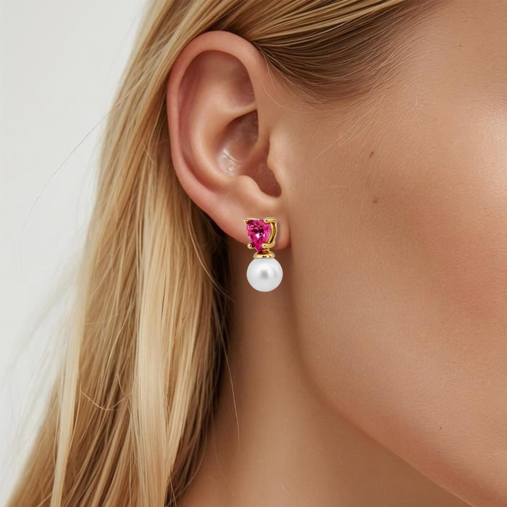 Dyrberg Kern Серьги EMO SG ROSE / WHITE PEARL Арт.: 480039