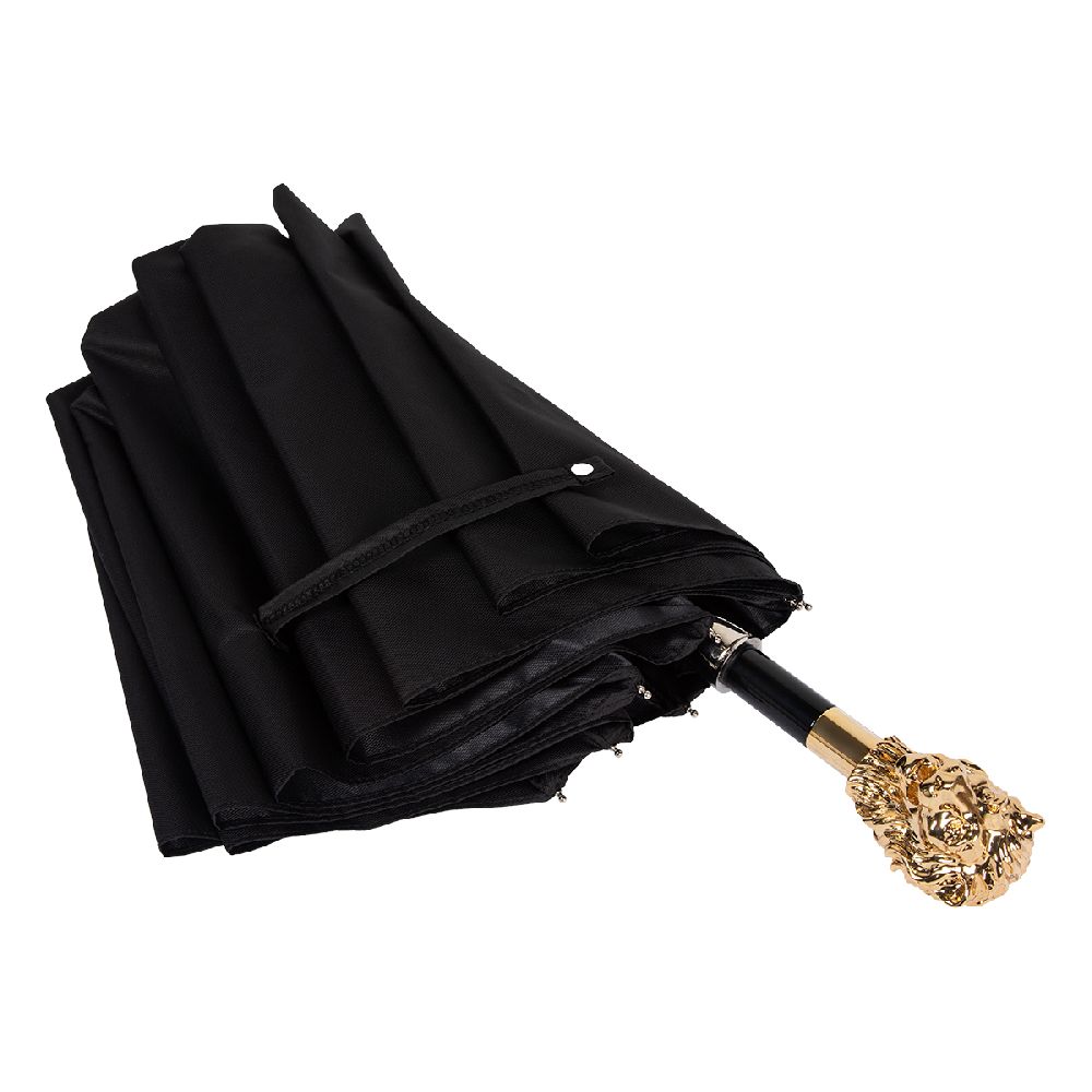 Pasotti Зонт складной Pasotti Auto Leone Gold Oxford Black Арт.: product-3895