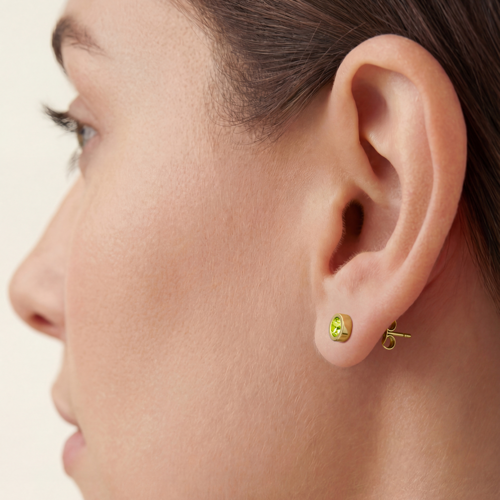 Fiore Luna Пусеты Apple Green 6х3 Fiore Luna SWE126 AG G Арт.: SWE126 AG G