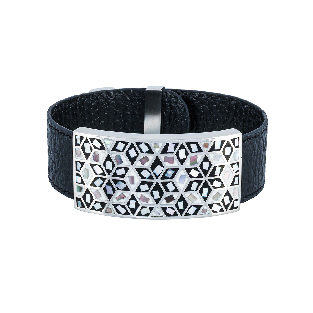 Fiore Luna Браслет на черном кожаном ремешке Fiore Luna CB13209-2 Арт.: CB13209-2