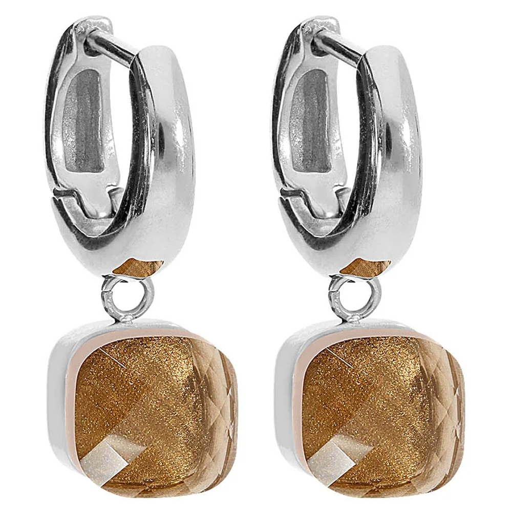 Qudo Серьги FIRENZE (S) Smoked Topaz Qudo 107000/20-5108 Арт.: 107000/20-5108