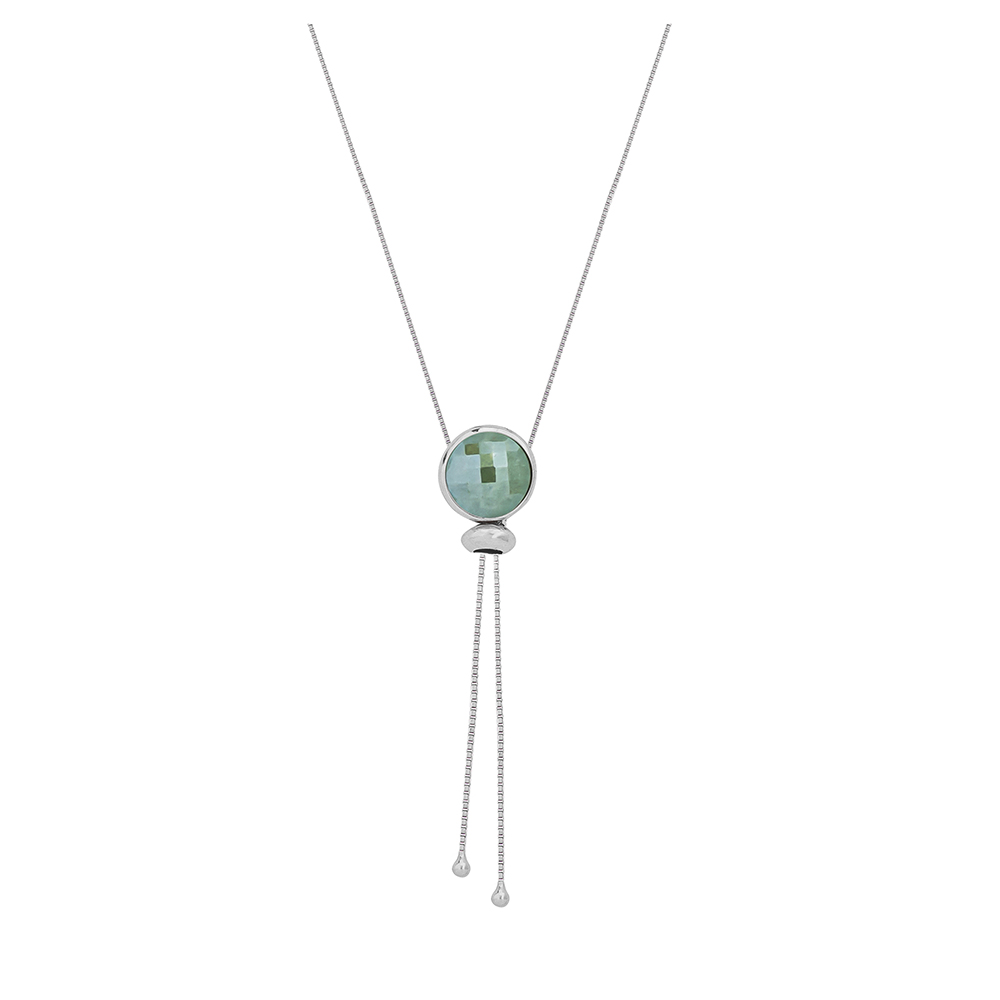 Possebon Колье pearl green quartz Арт.: B1653.16 G/S