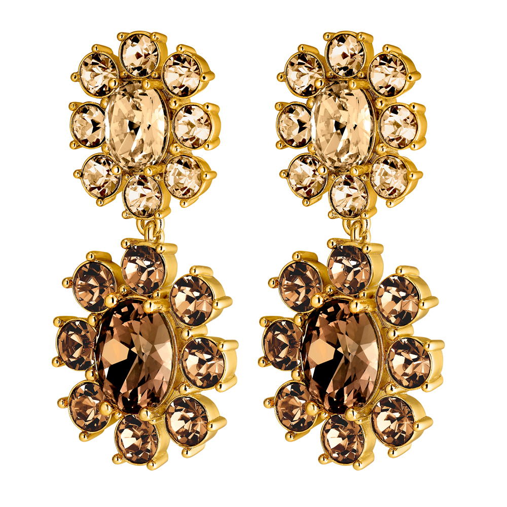 Dyrberg Kern Серьги LINA SG BROWN /GOLDEN Dyrberg Kern *450074 Арт.: *450074